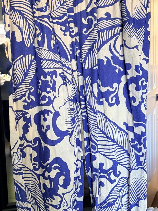 Haute Hippie Pants - Blue and Natural Tropical Leaf Pants